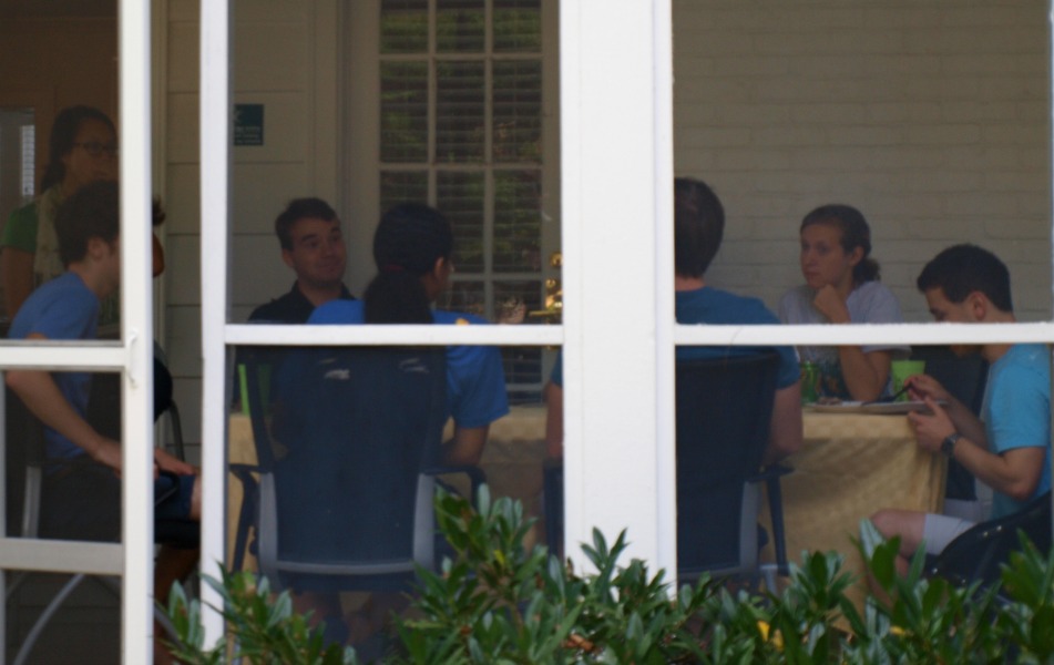 Current 1693 Scholars enjoying the porch at the Murray House